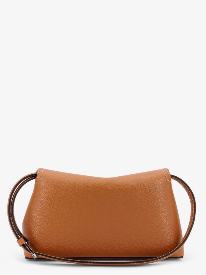 TOTEME T-Lock Leather Clutch With Contrasting Stitching