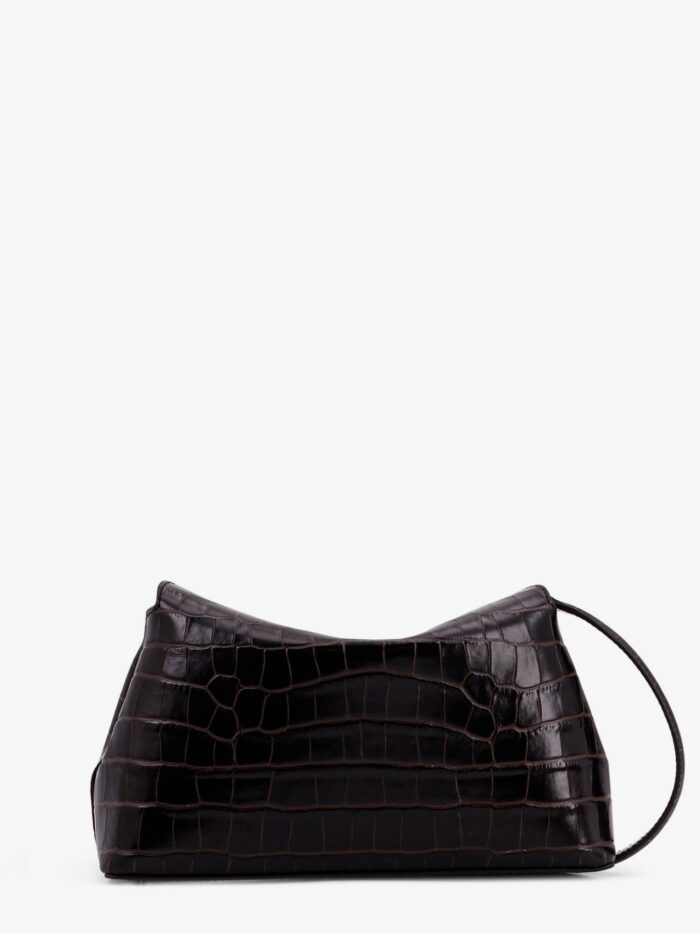 TOTEME T-Lock Leather Crossbody Bag With Croco Effect