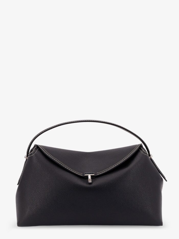 TOTEME T-Lock Leather Handbag With Contrasting Stitching