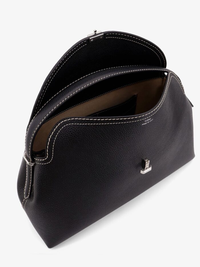 TOTEME T-Lock Leather Handbag With Contrasting Stitching