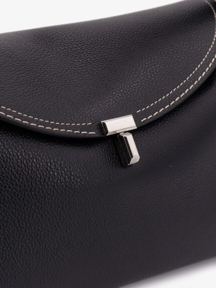 TOTEME T-Lock Leather Handbag With Contrasting Stitching