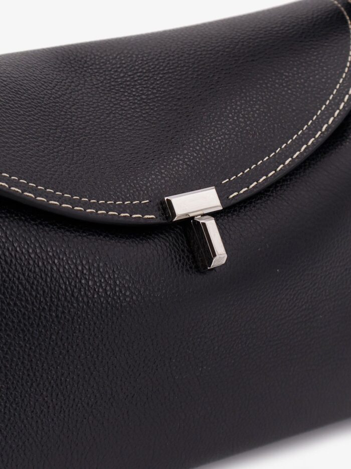 TOTEME T-Lock Leather Handbag With Contrasting Stitching
