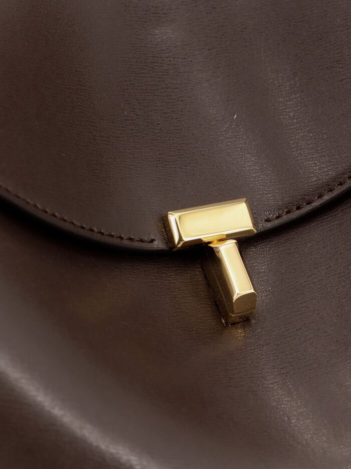 TOTEME T-Lock Leather Shoulder Bag