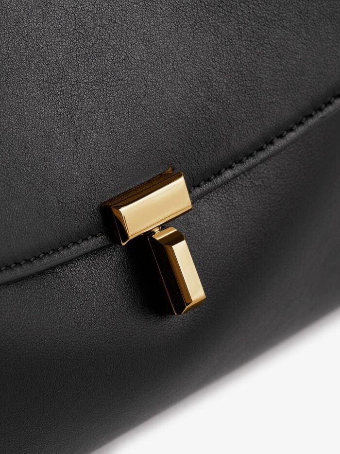 toteme t lock leather shoulder bag TOTEME T-Lock Leather Shoulder Bag