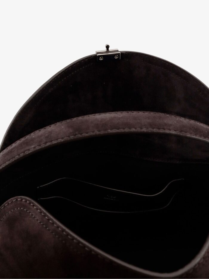 TOTEME T-Lock Suede Leather Shoulder Bag