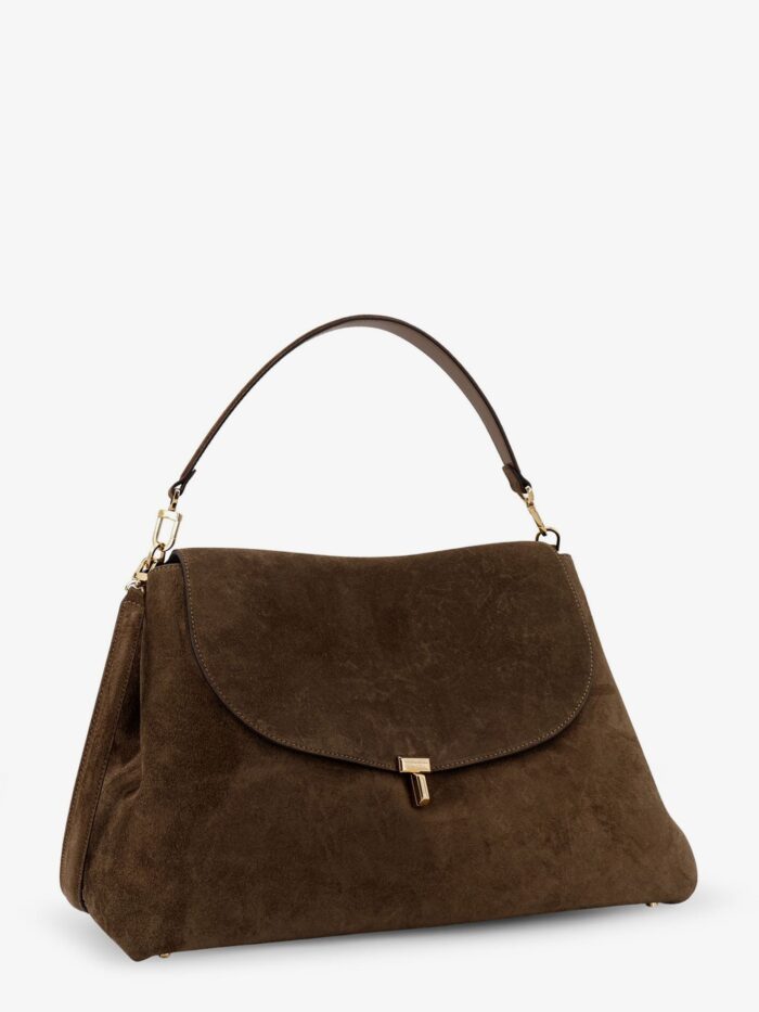 TOTEME T-Lock Suede Shoulder Bag