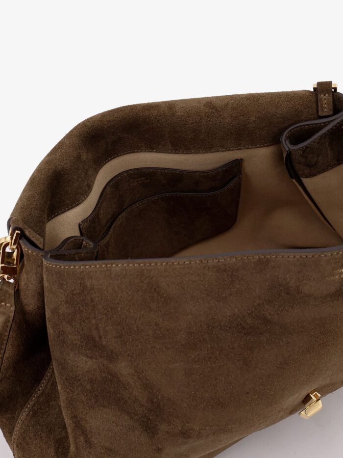 TOTEME T-Lock Suede Shoulder Bag