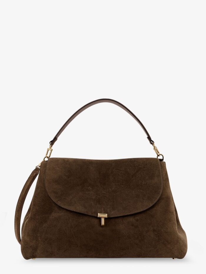 TOTEME T-Lock Suede Shoulder Bag