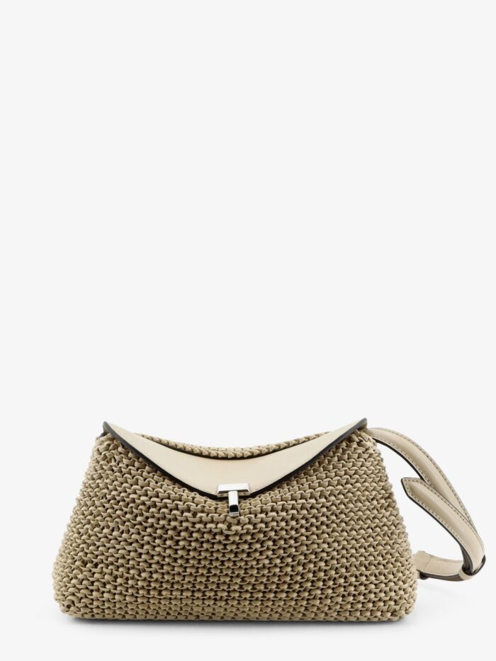TOTEME T-Lock Woven Leather Clutch