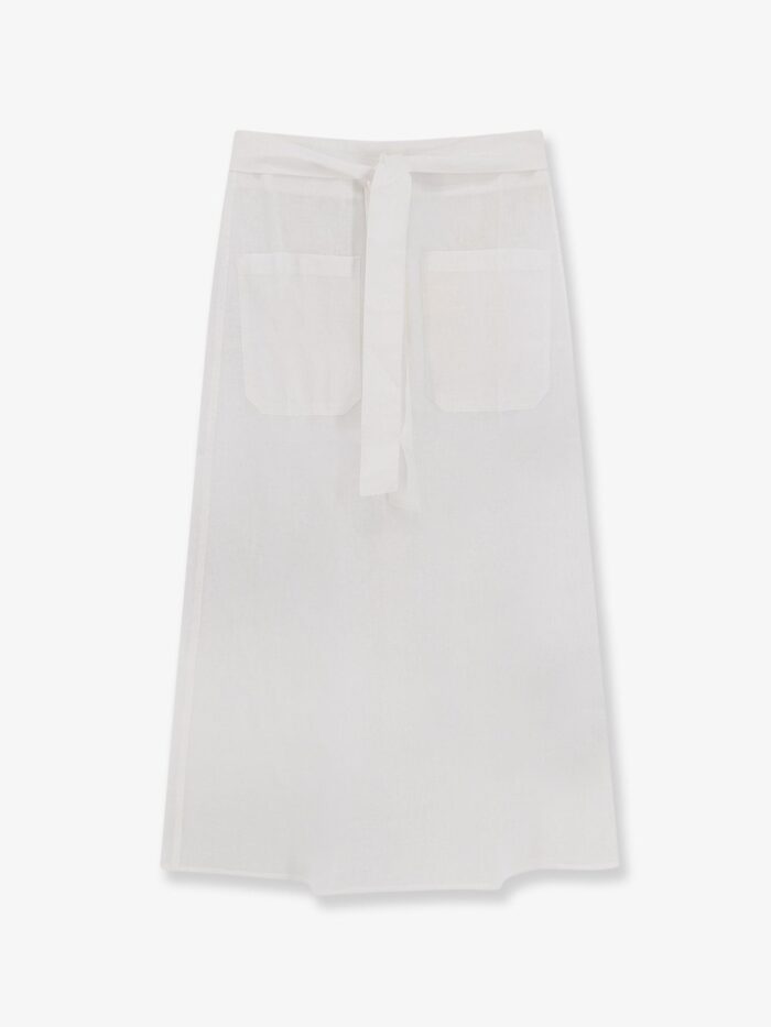 TOTEME Tie-Waist Cotton And Linen Skirt