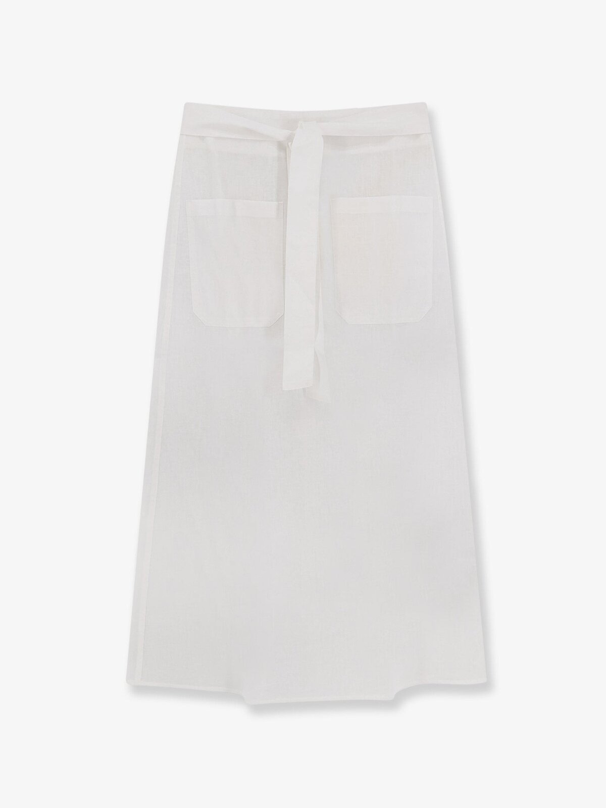 TOTEME Tie-Waist Cotton And Linen Skirt