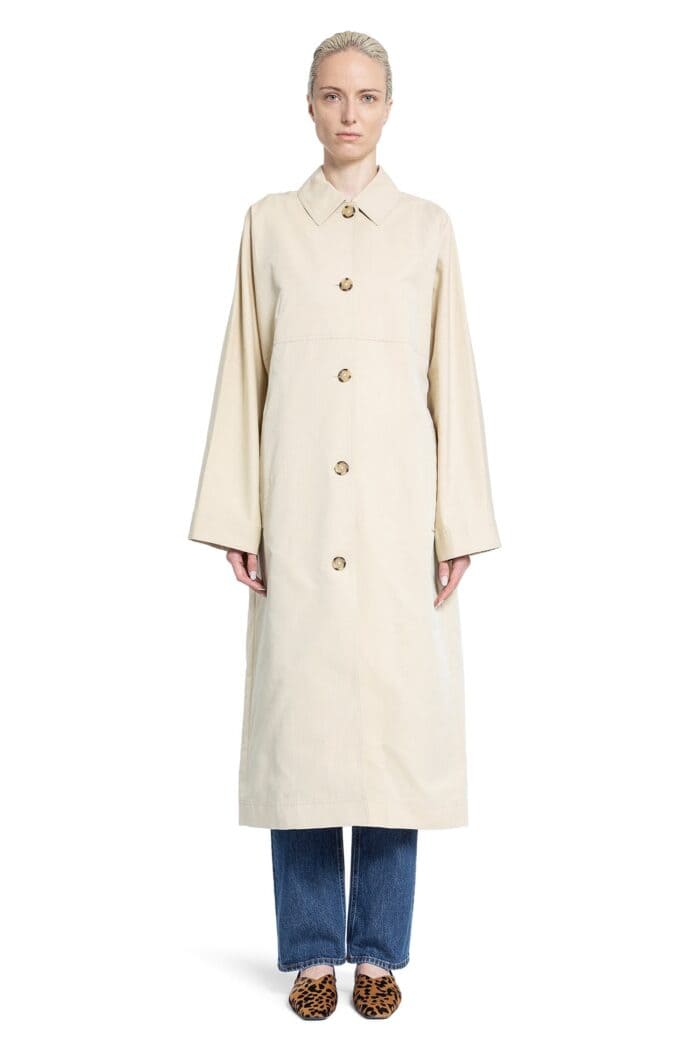 TOTEME Tumbled Cotton Silk Trench Coat