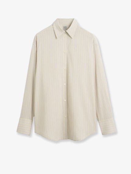 TOTEME Viscose And Silk Blend Shirt With Striped Pattern