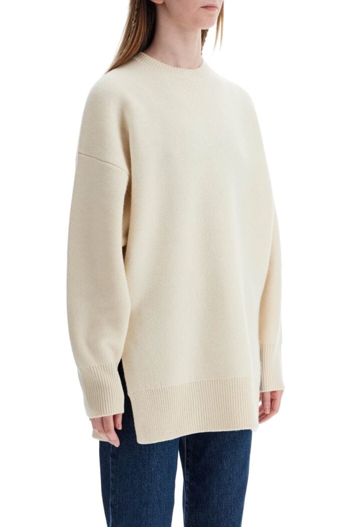 TOTEME White Fine Knit Wool And Cashmere Sweater