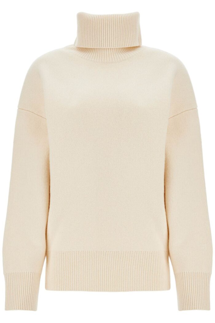 TOTEME White Snow Wool And Cashmere Turtleneck For Women