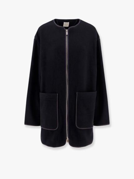 TOTEME Wool Blend Coat With Lateral Slits