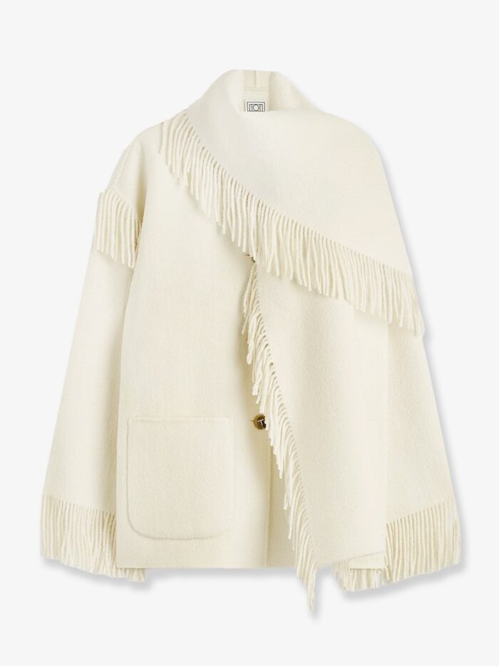 toteme wool coat with scarf TOTEME Wool Coat With Scarf