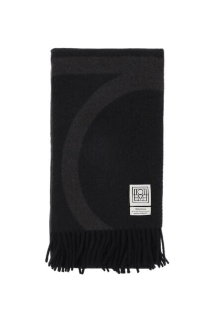TOTEME Wool Jacquard Monogram Scarf