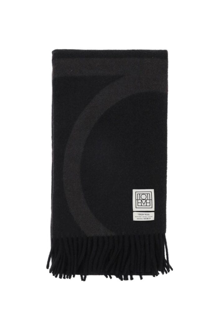 TOTEME Wool Jacquard Monogram Scarf