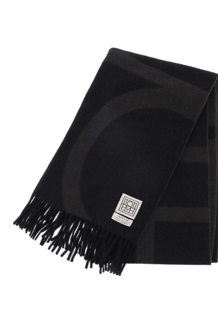 TOTEME Wool Jacquard Monogram Scarf