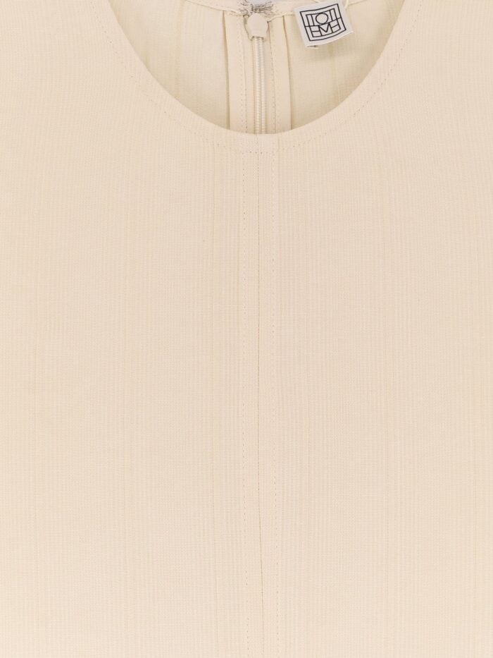 TOTEME Woven Stripe Viscose And Linen Dress