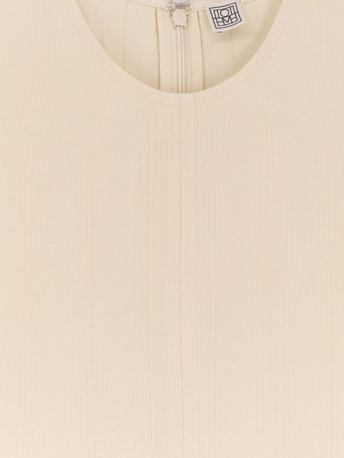 TOTEME Woven Stripe Viscose And Linen Dress