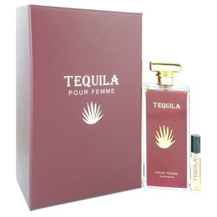 Tequila Pour Femme Red By Tequila Perfumes - Eau De Parfum Spray + Free .17 Oz Mini EDP Spray 3.3 Oz