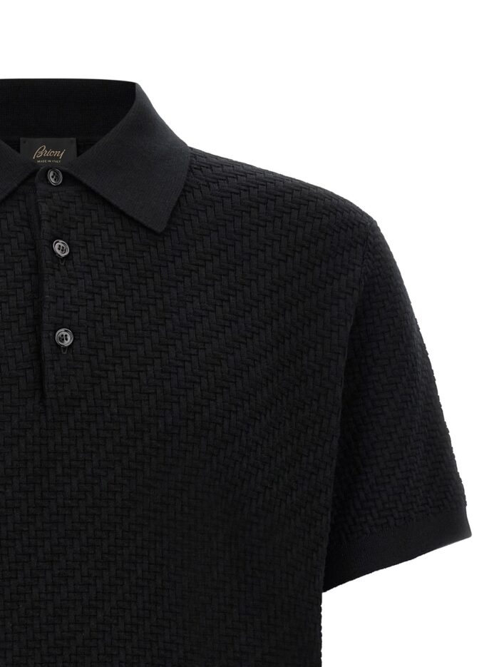 BRIONI 'Trama' Weaving Polo