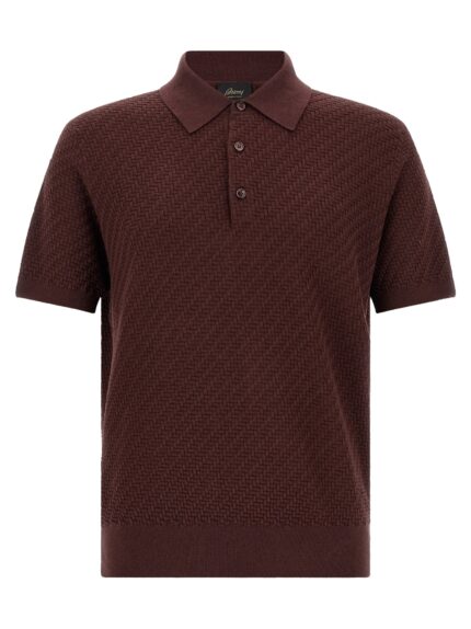 BRIONI 'Trama' Weaving Polo