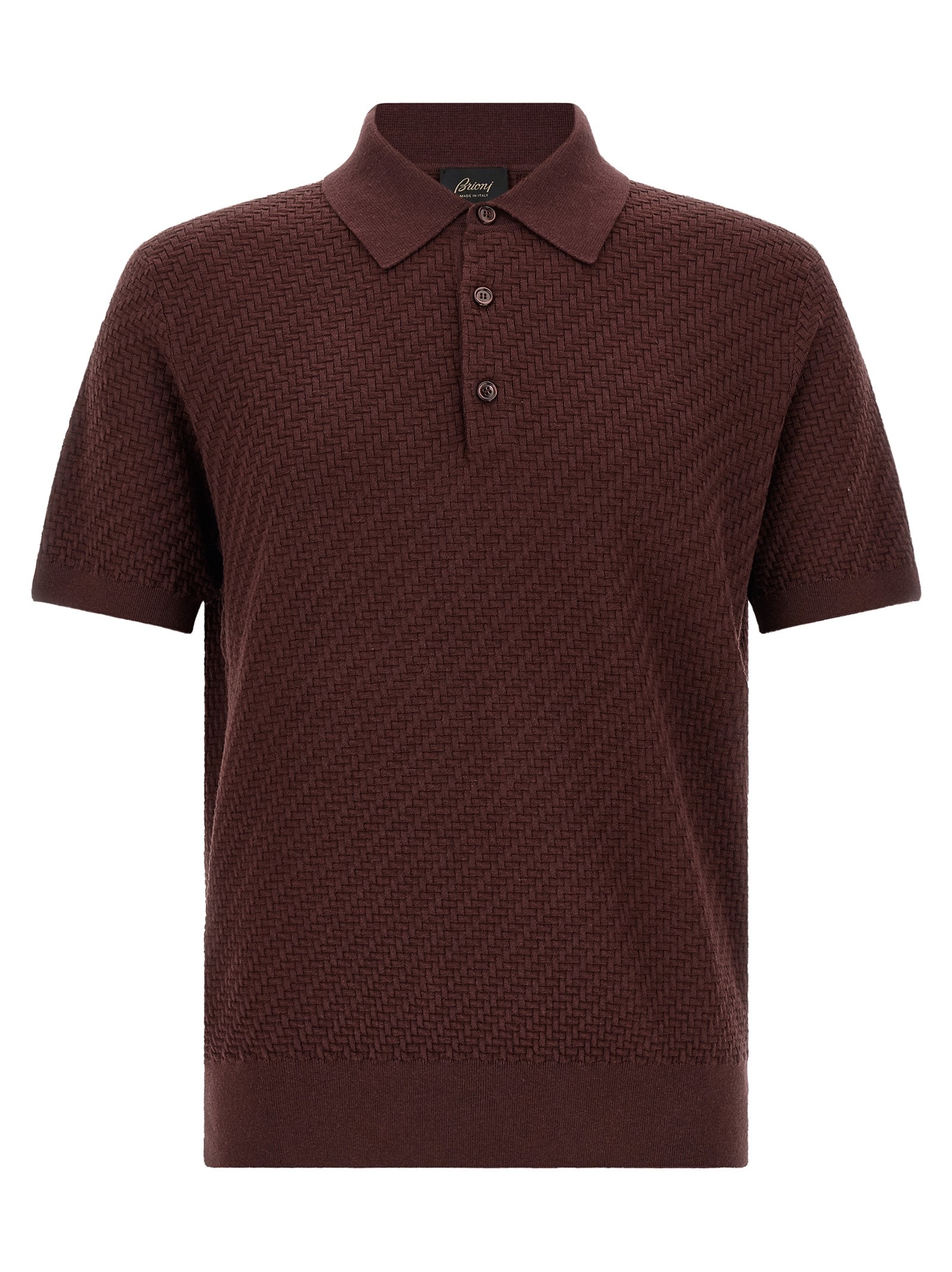 BRIONI 'Trama' Weaving Polo