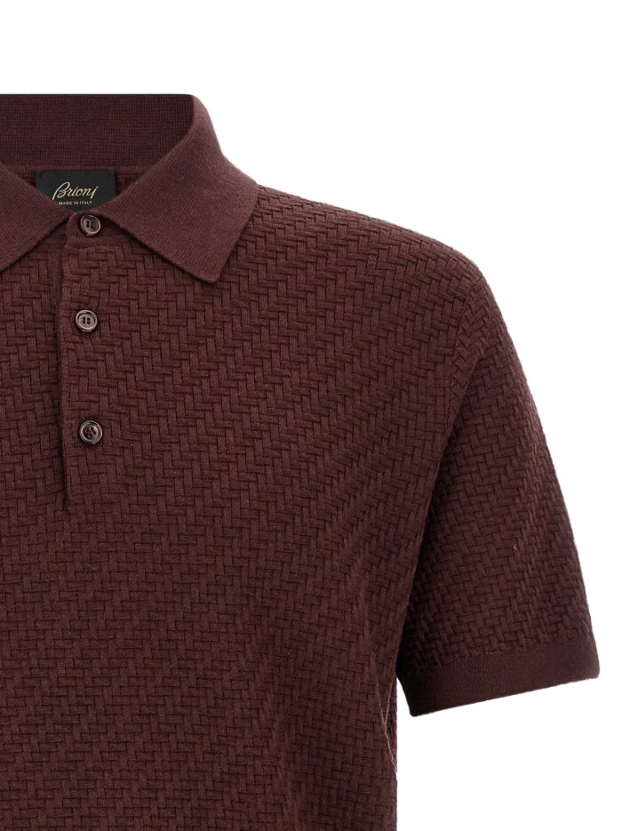 BRIONI 'Trama' Weaving Polo