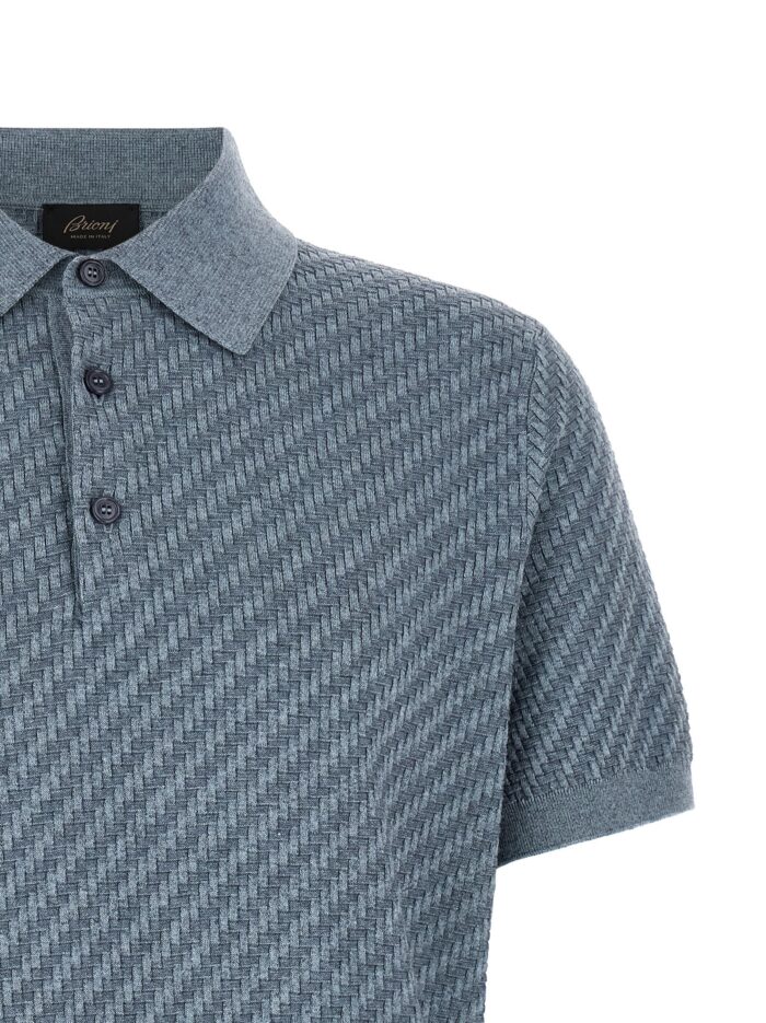 BRIONI 'Trama' Weaving Polo