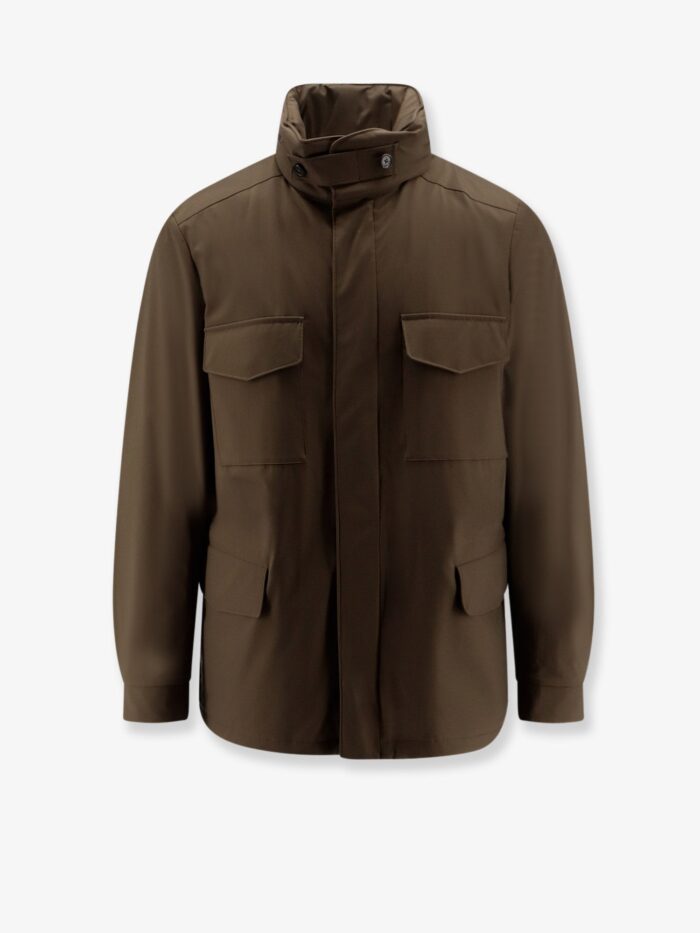loro piana traveller windmate® storm system® fabric jacket LORO PIANA Traveller Windmate® Storm System® Fabric Jacket