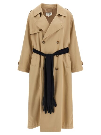 MM6 MAISON MARGIELA Trench Coat With Gloves