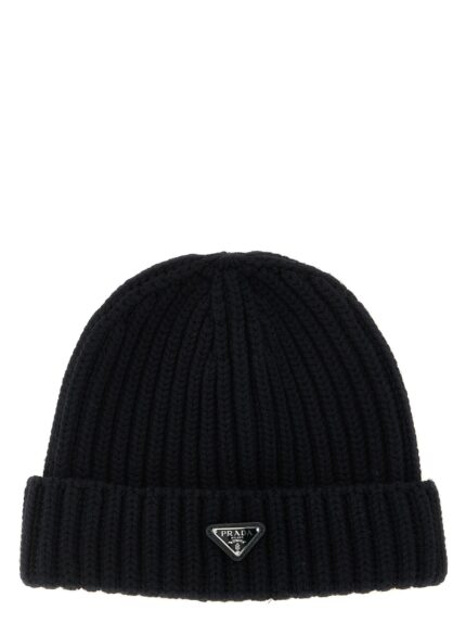 PRADA Triangle Logo Beanie