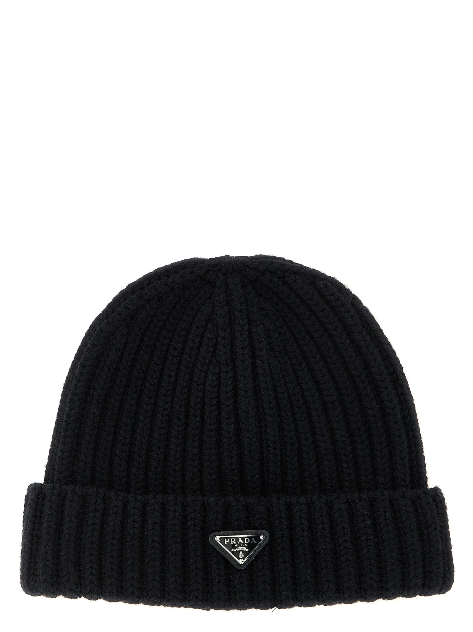 PRADA Triangle Logo Beanie