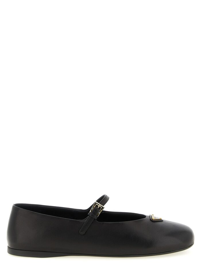PRADA Triangle Logo Nappa Ballet Flats