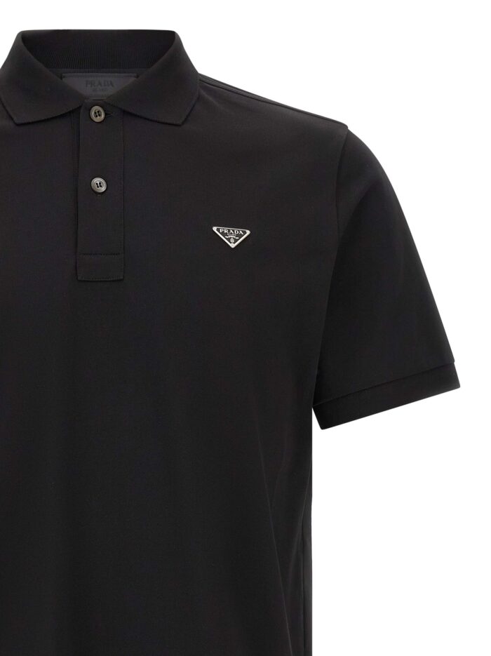 PRADA Triangle Logo Polo Shirt
