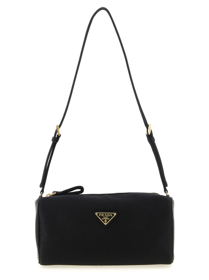 prada triangle logo shoulder bag PRADA Triangle Logo Shoulder Bag