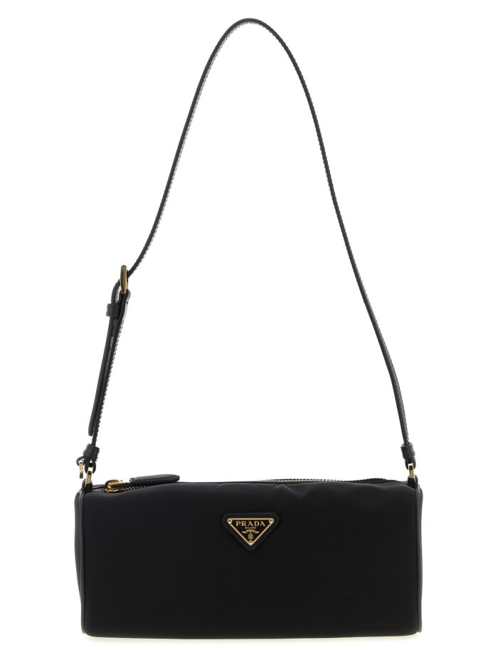 prada triangle logo shoulder bag PRADA Triangle Logo Shoulder Bag