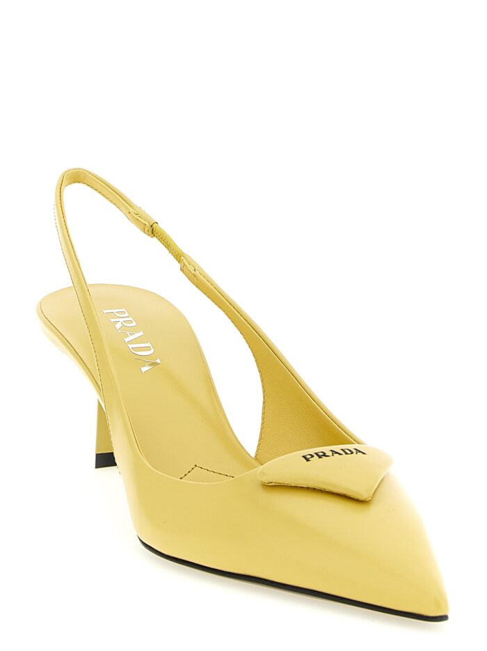 PRADA Triangle Logo Slingback