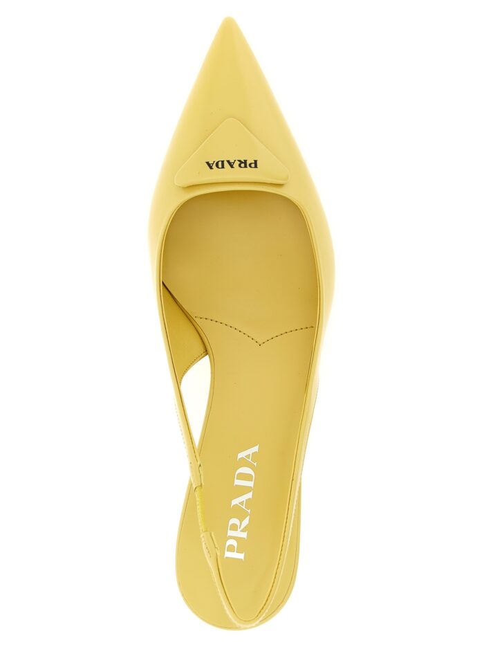 PRADA Triangle Logo Slingback