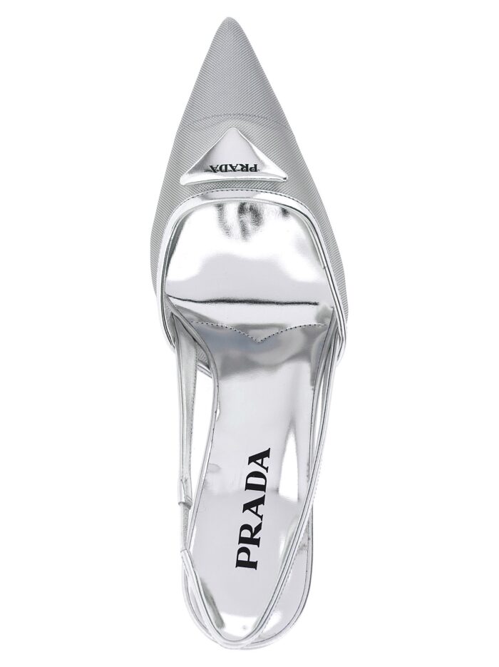 PRADA Triangle Logo Slingback