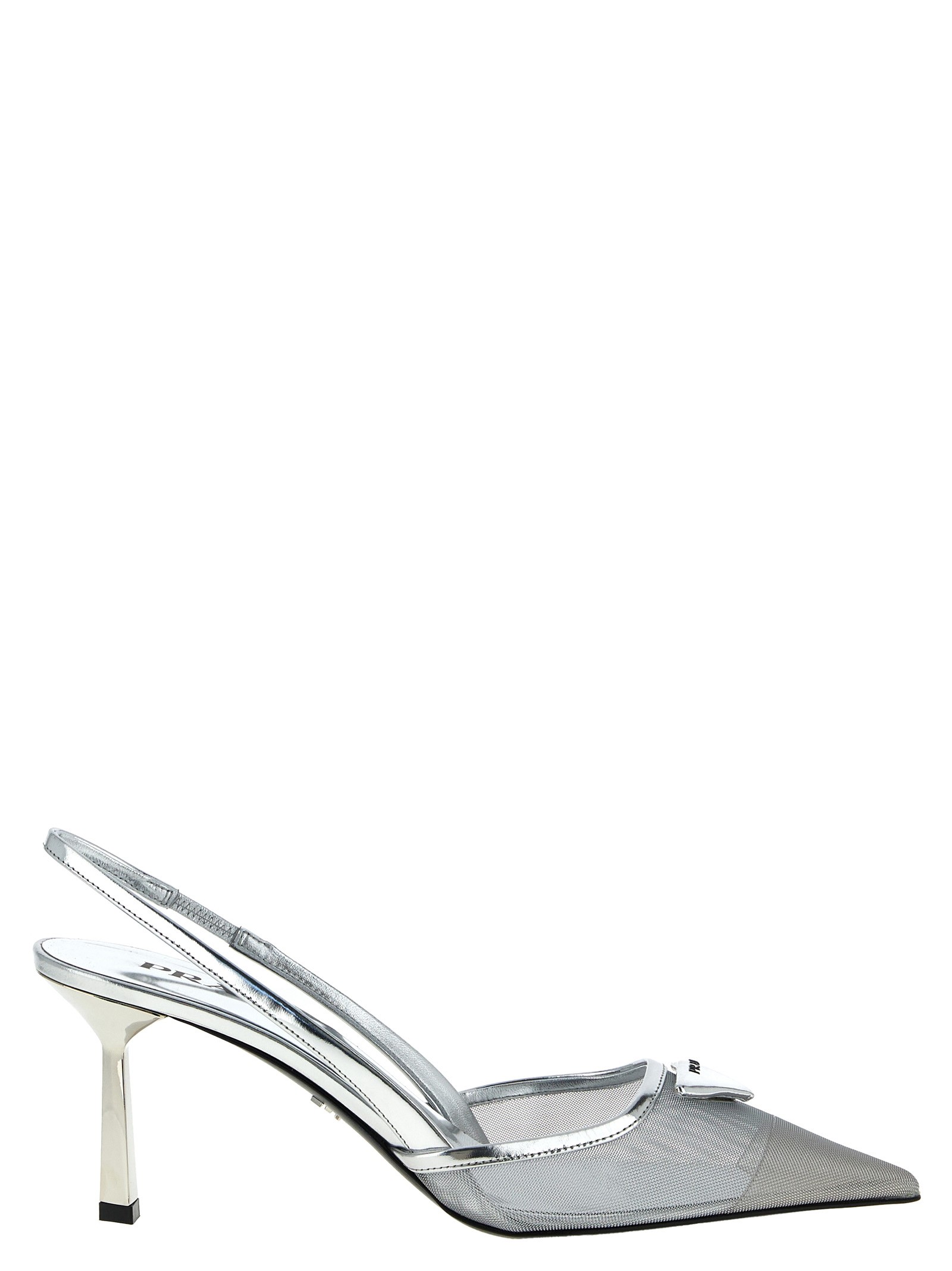 PRADA Triangle Logo Slingback