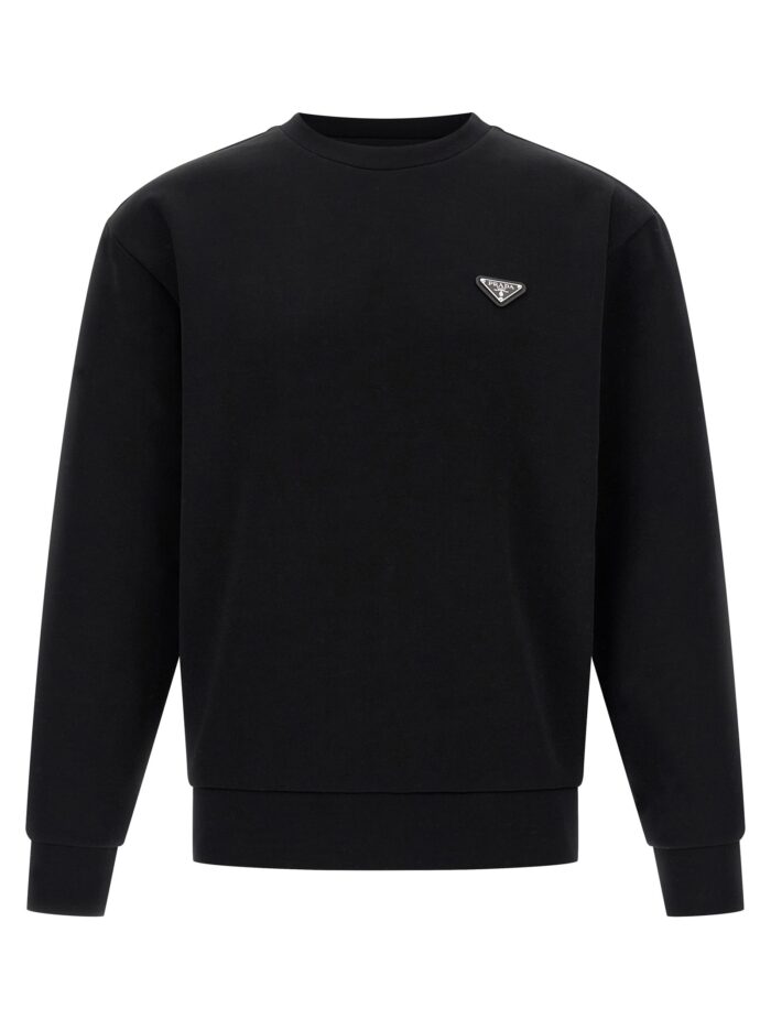 prada triangle logo sweatshirt PRADA Triangle Logo Sweatshirt