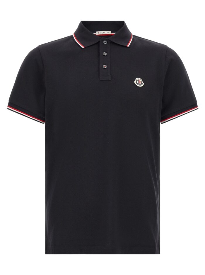 moncler tricolor trim polo shirt Moncler Tricolor Trim Polo Shirt