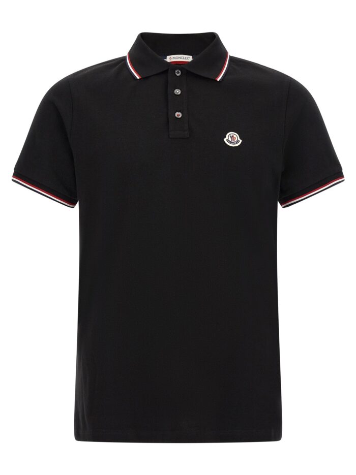 Moncler Tricolor Trim Polo Shirt