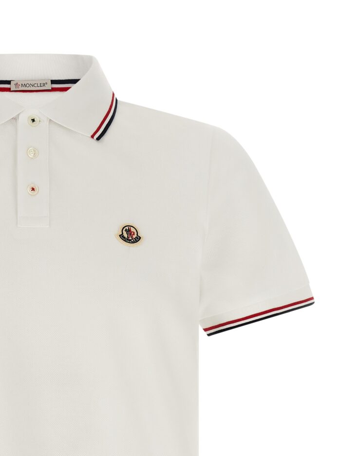 Moncler Cotton Polo Shirt With Logo Patch