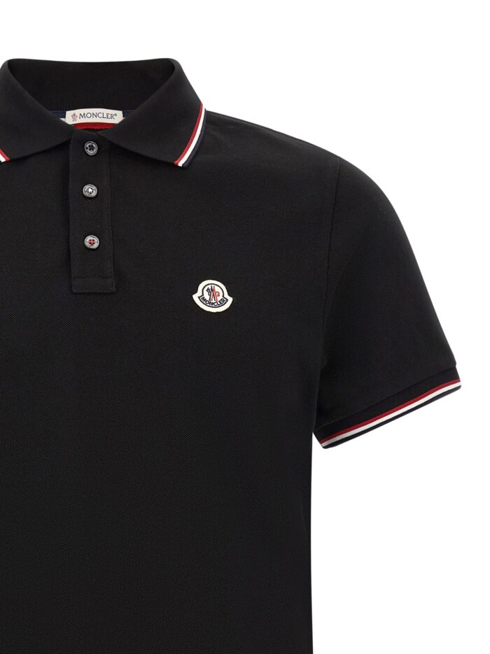 Moncler Tricolor Trim Polo Shirt