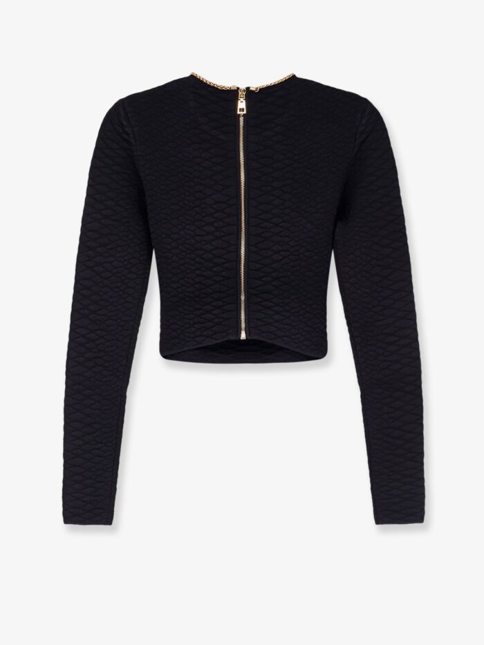 Elisabetta Franchi Tricot Sweater With Snake Metal Choker